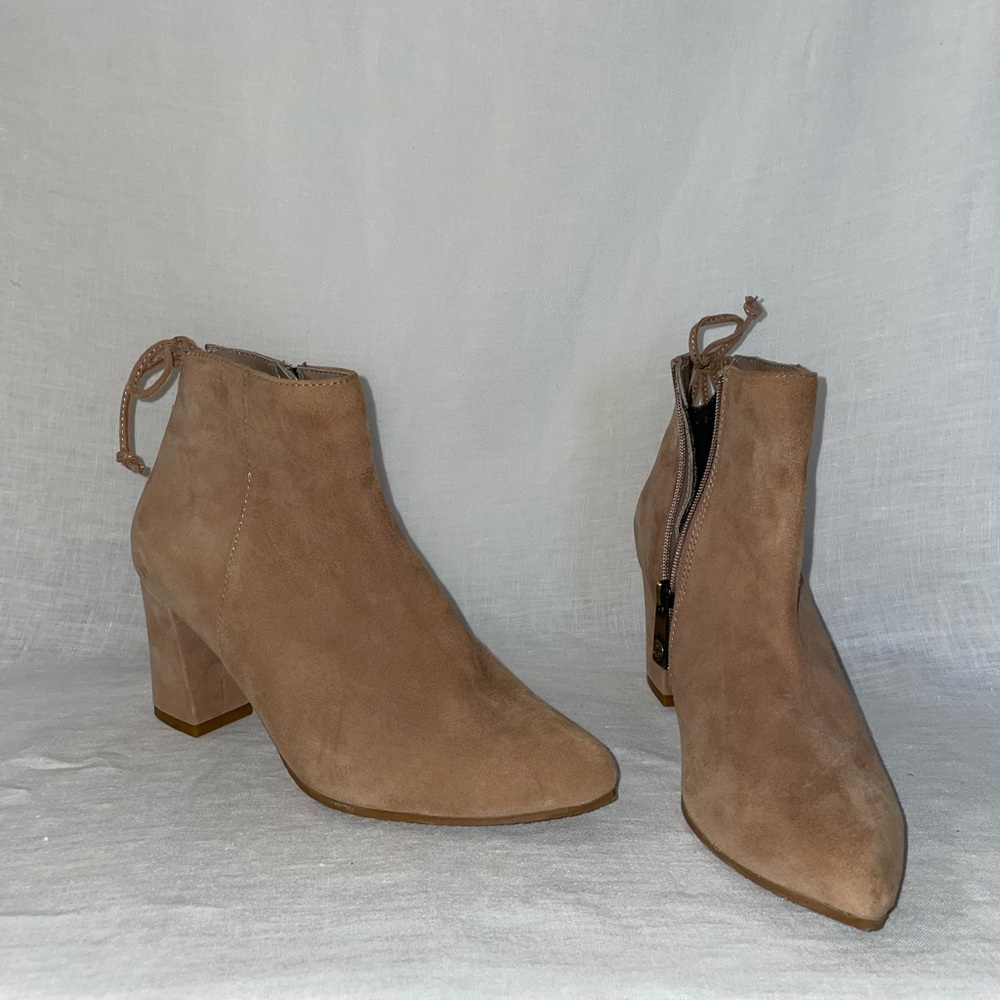 Blondo Suede Bootie with Rear Tie